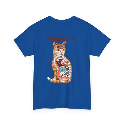 Funny Cat Anatomy Unisex Tee - Mouse, Goldfish Bowl, Love Birds Design