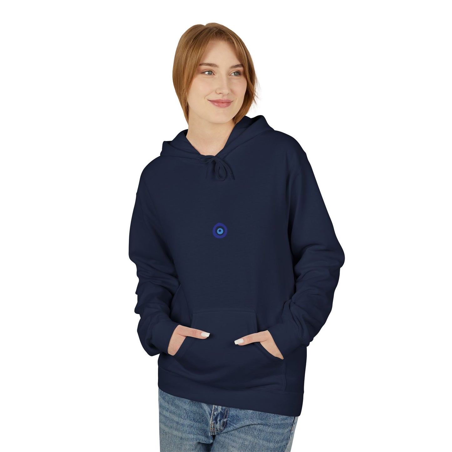 Evil Eye "forallofus" Hoodie — Protective Symbol Fleece Sweatshirt