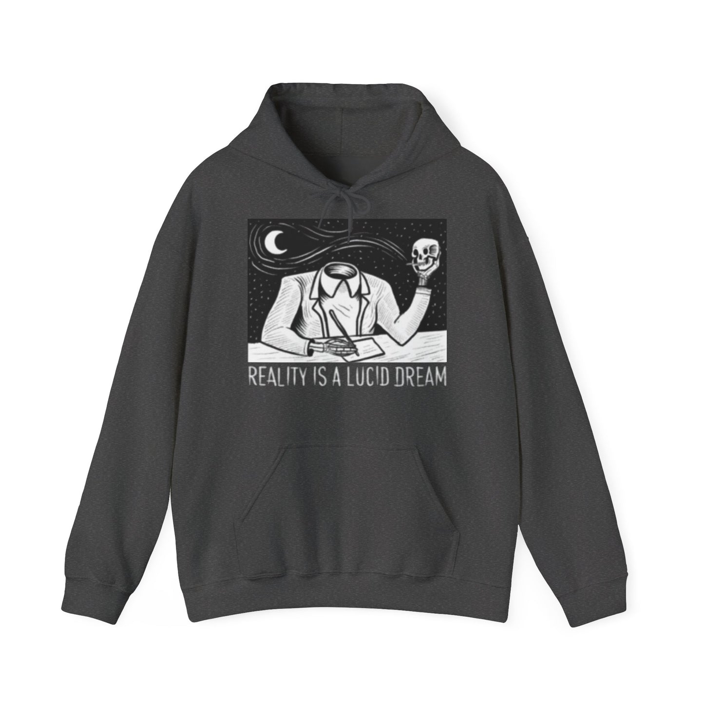 Lucid Dream Unisex Hoodie — Surreal Skull Graphic Design