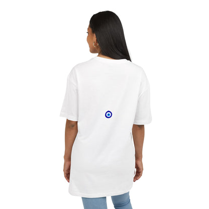 Oversize Tee with Evil Eye Sembol - Unisex T-shirt