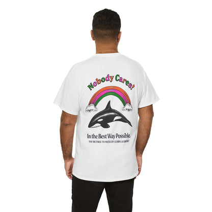 Unisex Cool Graphic Tee - No Body Cares Design