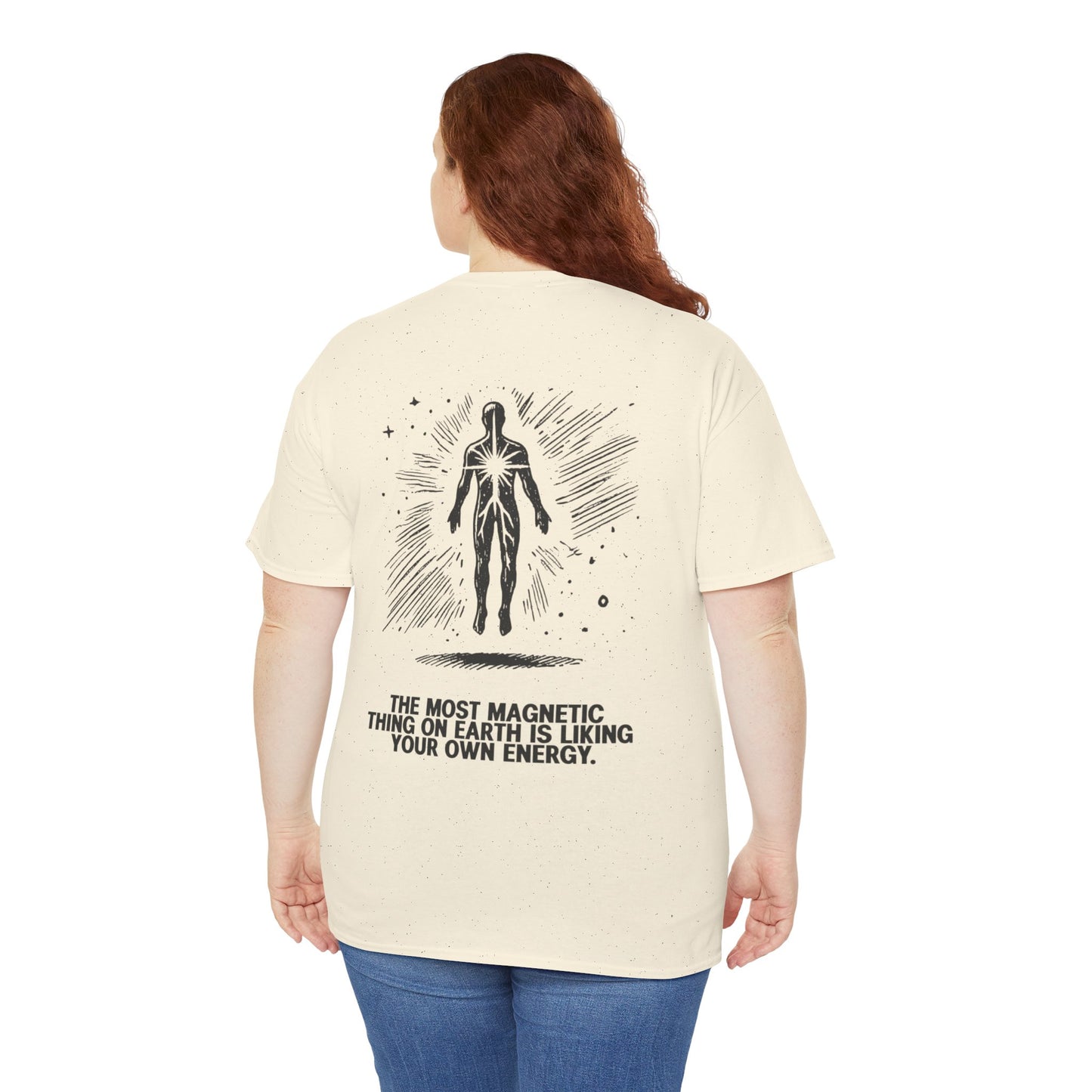 Unisex Cotton Tee - 'Liking Your Own Energy' Magnet