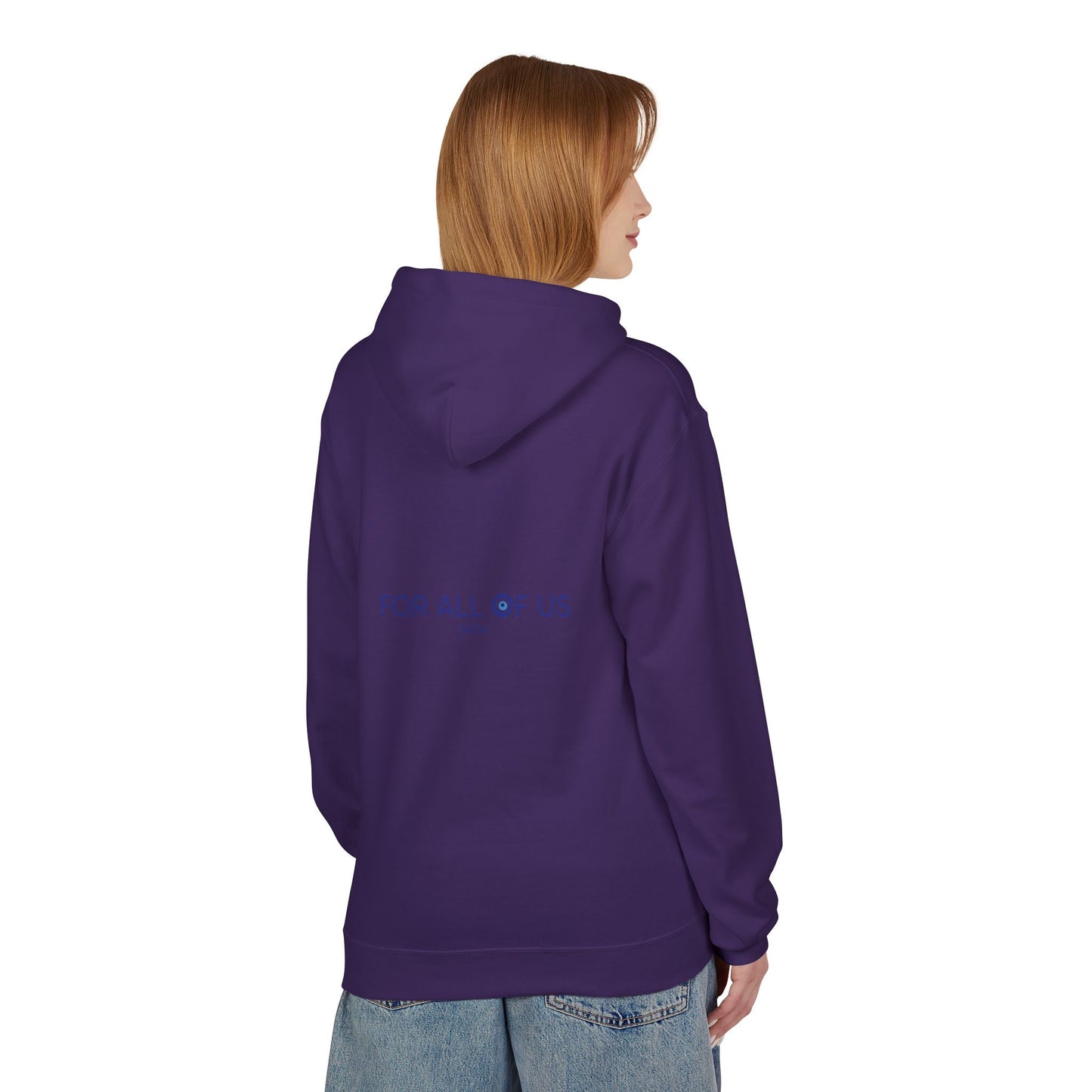 Unisex Midweight Softstyle Fleece Hoodie - Evil Eye & Brand Sign