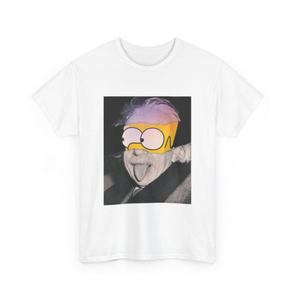 "Smart Meets Stupid" – Pop Culture Mashup Art Print  (Einstein x Bart Simpson)