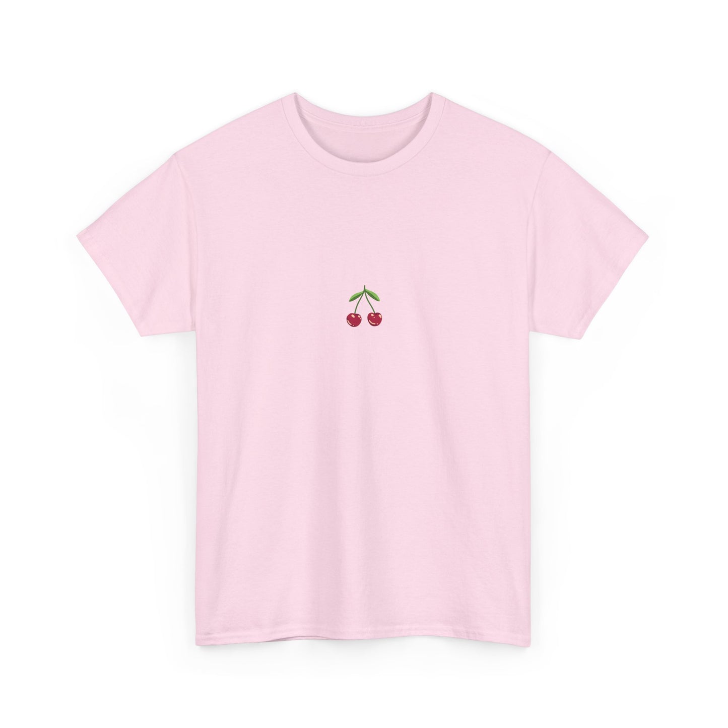 Unisex Heavy Cotton Tee - Cute & Minimalist Cherry Design