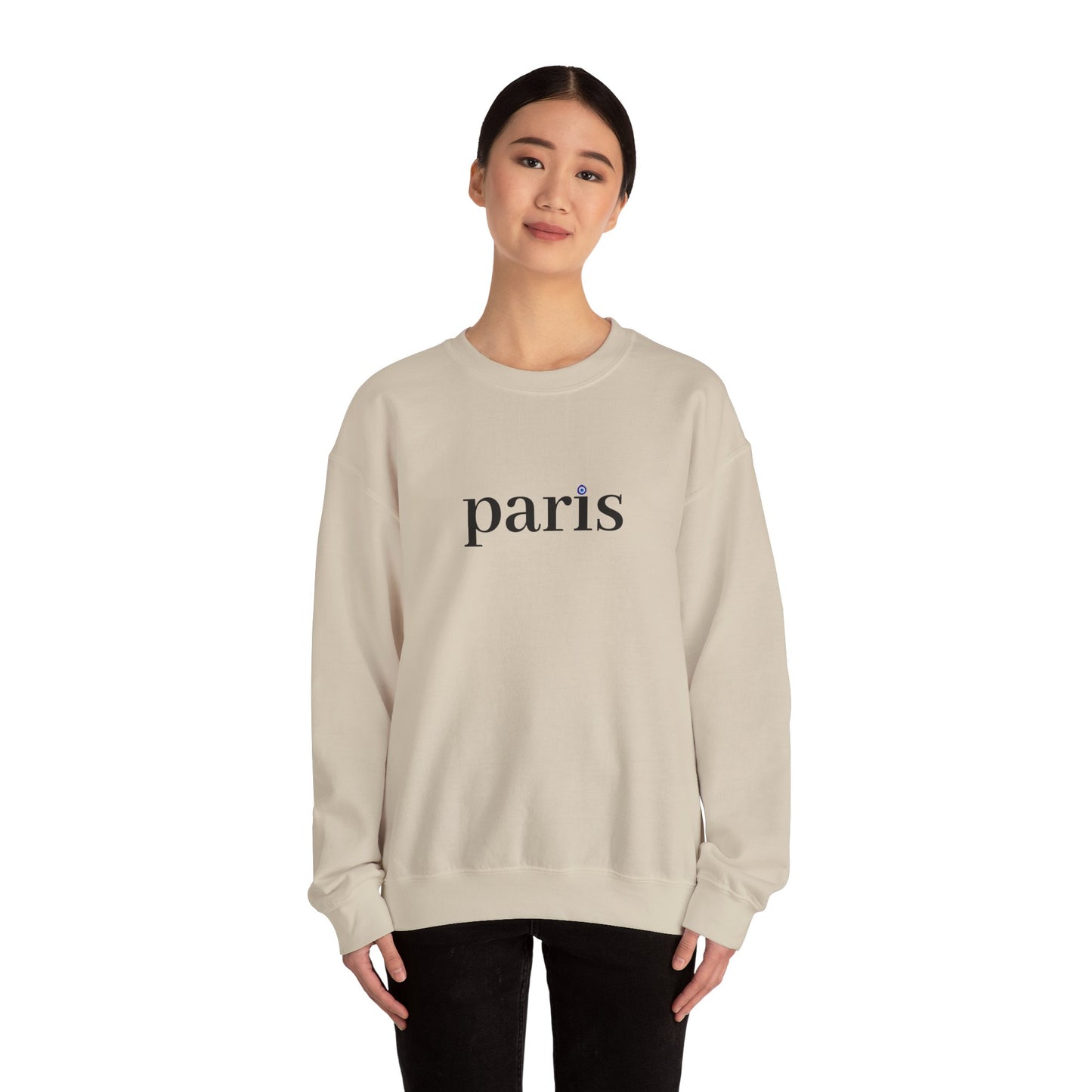 Unisex Heavy Blend™ Crewneck Sweatshirt - Paris with Meaningful Sign