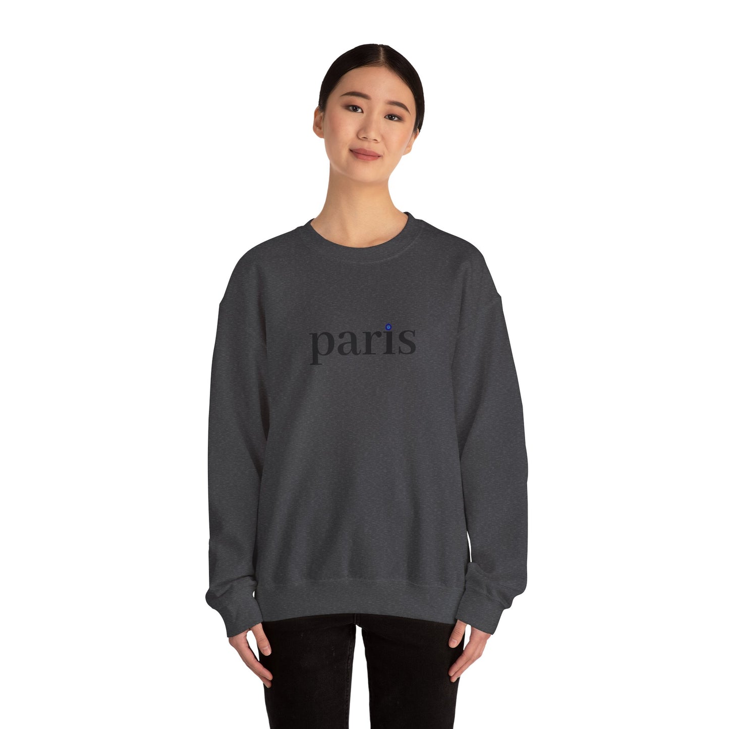 Unisex Heavy Blend™ Crewneck Sweatshirt - Paris with Meaningful Sign