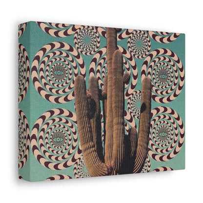 Stretched Canvas with Mystical Cactus Art – Southwest Aesthetic Print