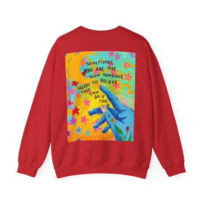 Heavy Blend™ Crewneck Sweatshirt - Good Vibes, Minimalist & Cool Design