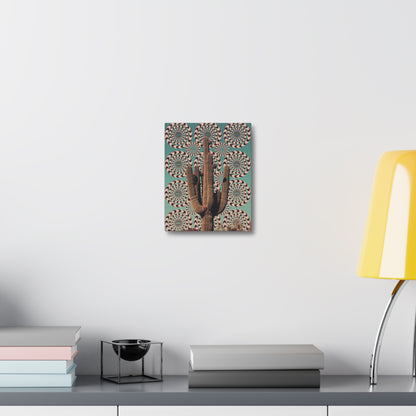 Stretched Canvas with Mystical Cactus Art – Southwest Aesthetic Print