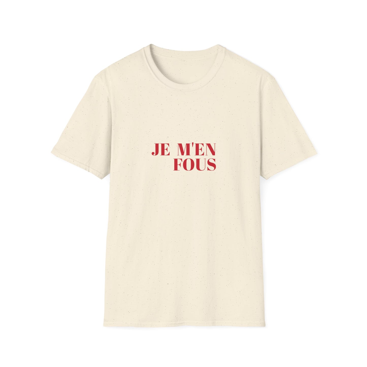 Casual Unisex Softstyle T-Shirt - "JE M'EN FOUS" Statement Tee