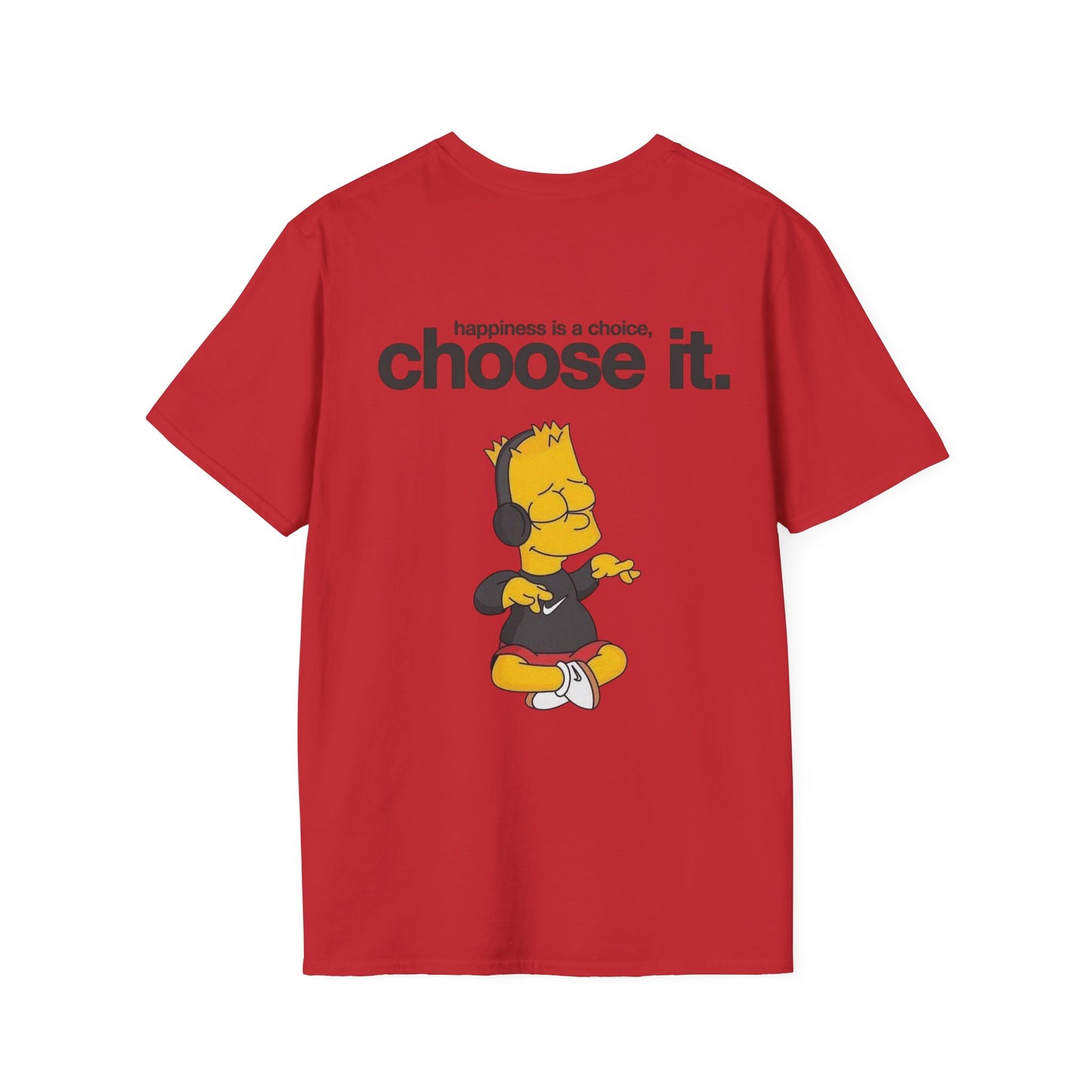 Stylish Unisex T-Shirt — "Choose It" Meditation Bart Graphic Tee