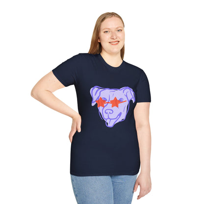 Cool Dog Star Glasses - Unisex Softstyle T-Shirt