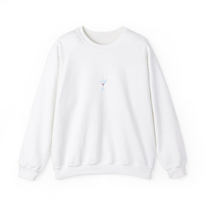 Minimal Cocktail Glass Embroidered Sweatshirt – Fresh & Tangy Summer Vibe