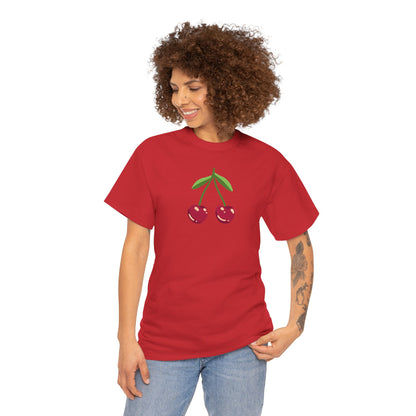 Cute Cherry Embroidery T-Shirt – Summer Style for Everyone