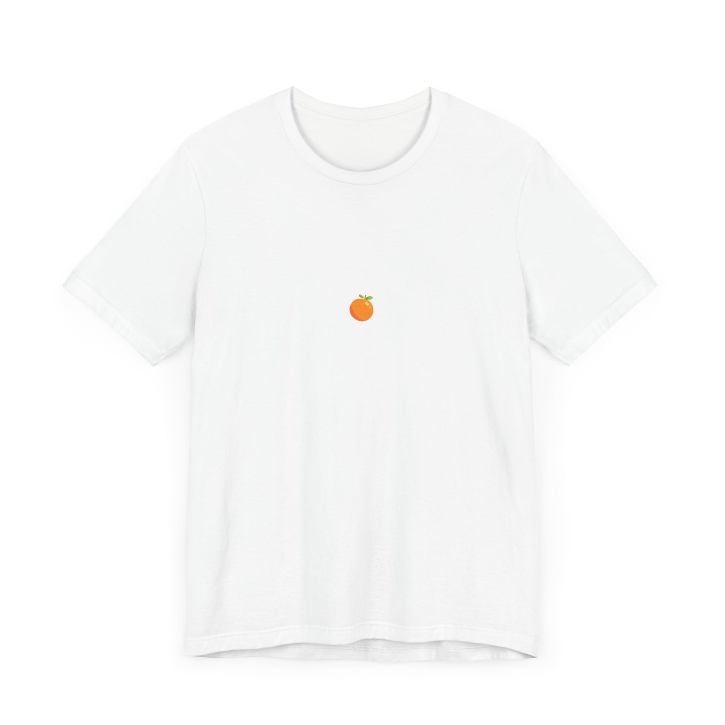 Bright Orange Embroidered Tee – Unisex Casual Citrus Minimalist Orange Design Shirt