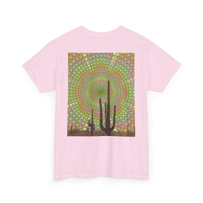 Trippy Western Art with Optical Illusion Cactus - Unisex Garment-DyedTrippy Tee