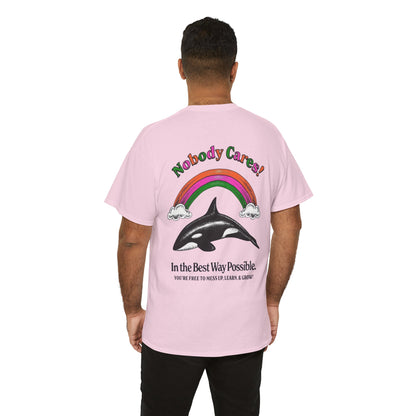 Unisex Cool Graphic Tee - No Body Cares Design