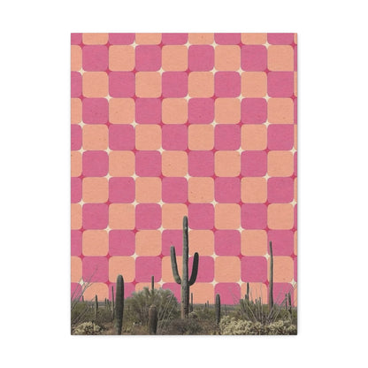 Stretched Canvas with The All-Seeing Desert – Mind-Bending Cactus Poster