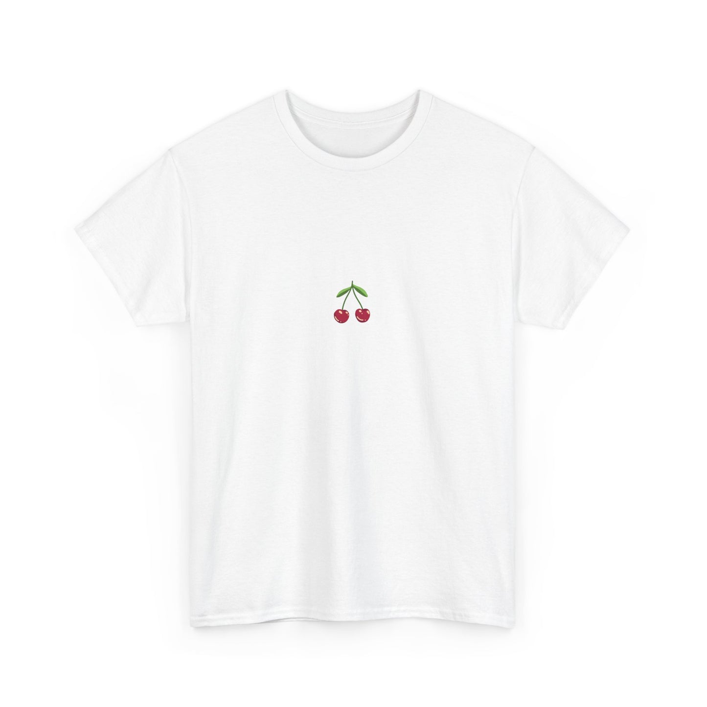 Unisex Heavy Cotton Tee - Cute & Minimalist Cherry Design