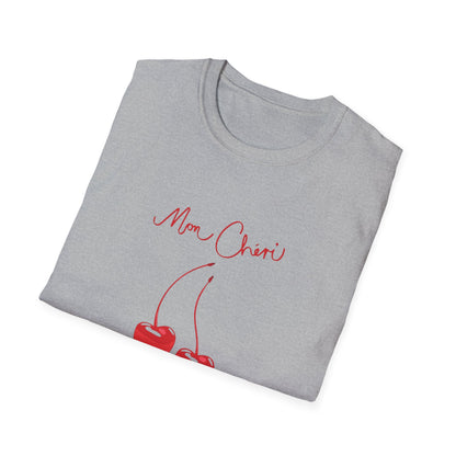 Mon Cheri with Cute Fruit Design - Unisex Softstyle T-Shirt