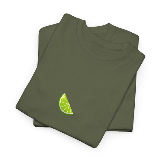 Minimal Lime Embroidered Tee – Fresh & Tangy Summer Shirt