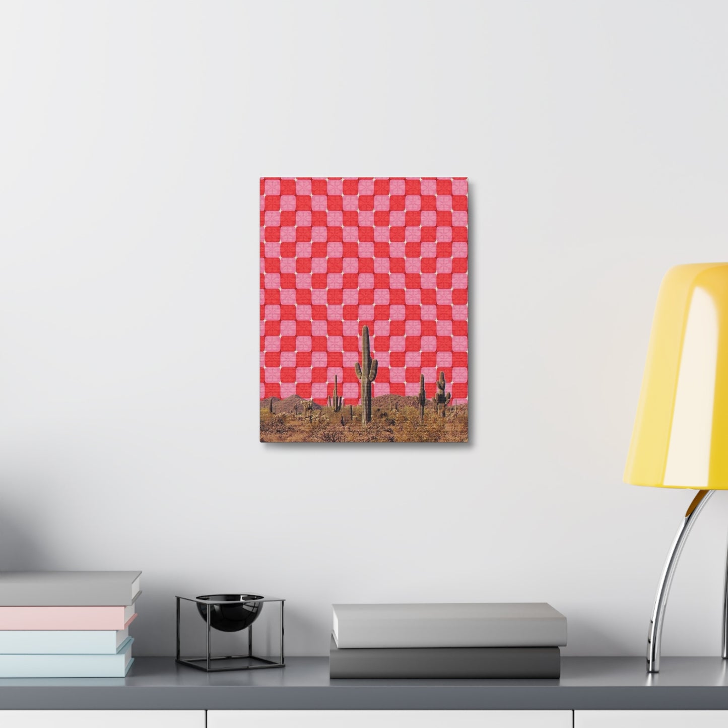 Stretched Canvas with Southwest Surrealism Art – Modern Desert Decor