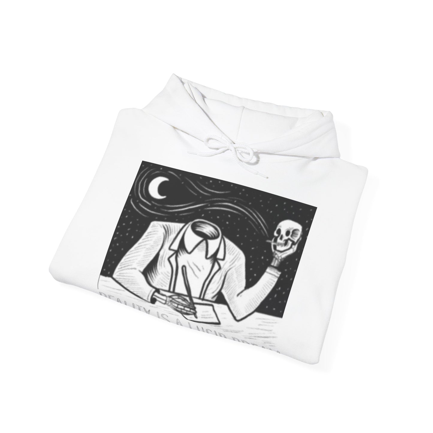 Lucid Dream Unisex Hoodie — Surreal Skull Graphic Design