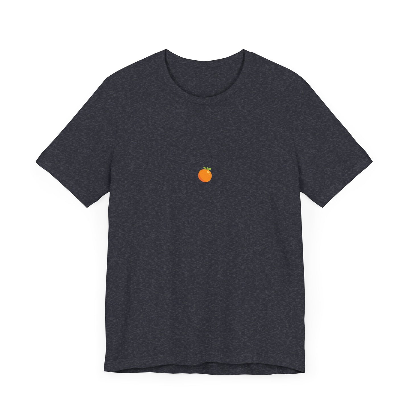 Bright Orange Embroidered Tee – Unisex Casual Citrus Minimalist Orange Design Shirt