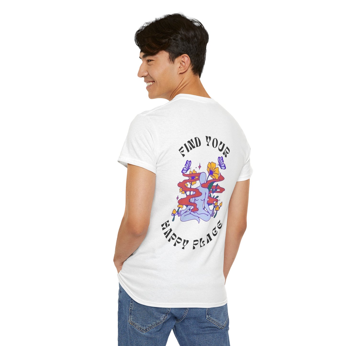 Happy Place Tee Shirt - Find Your Happy Place Authentic Design