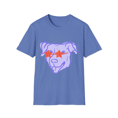 Cool Dog Star Glasses - Unisex Softstyle T-Shirt