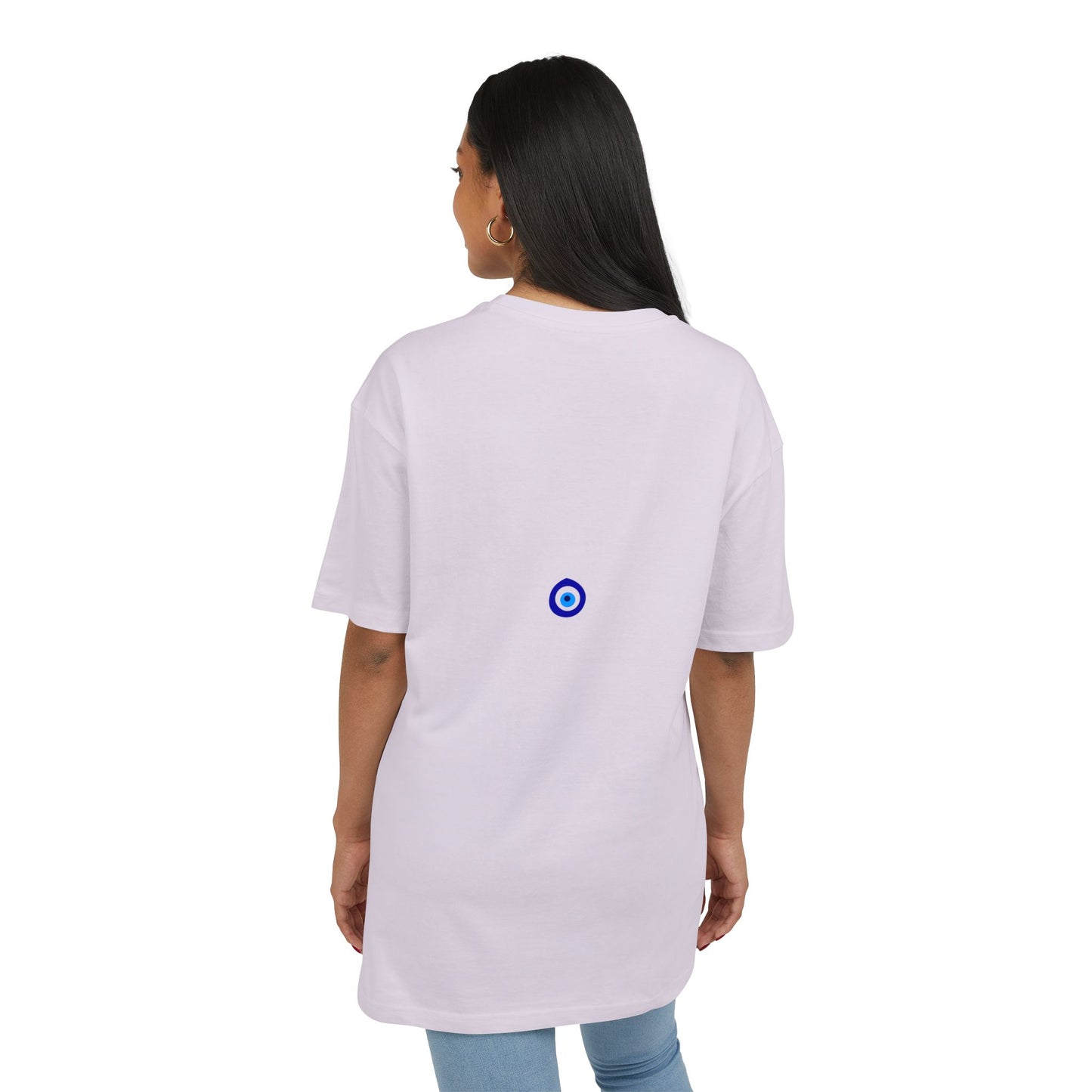 Oversize Tee with Evil Eye Sembol - Unisex T-shirt