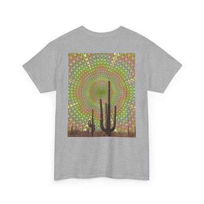 Trippy Western Art with Optical Illusion Cactus - Unisex Garment-DyedTrippy Tee