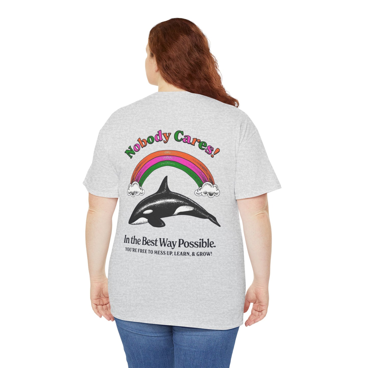 Unisex Cool Graphic Tee - No Body Cares Design