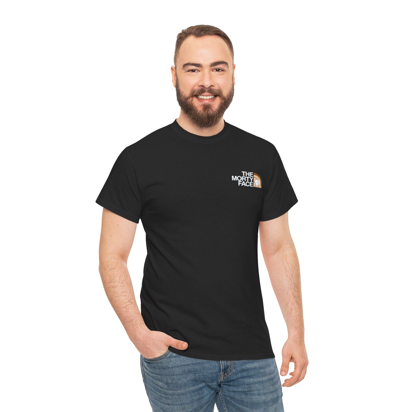 Funny T-Shirt Design - The Morty Face Unisex Heavy Cotton Tee