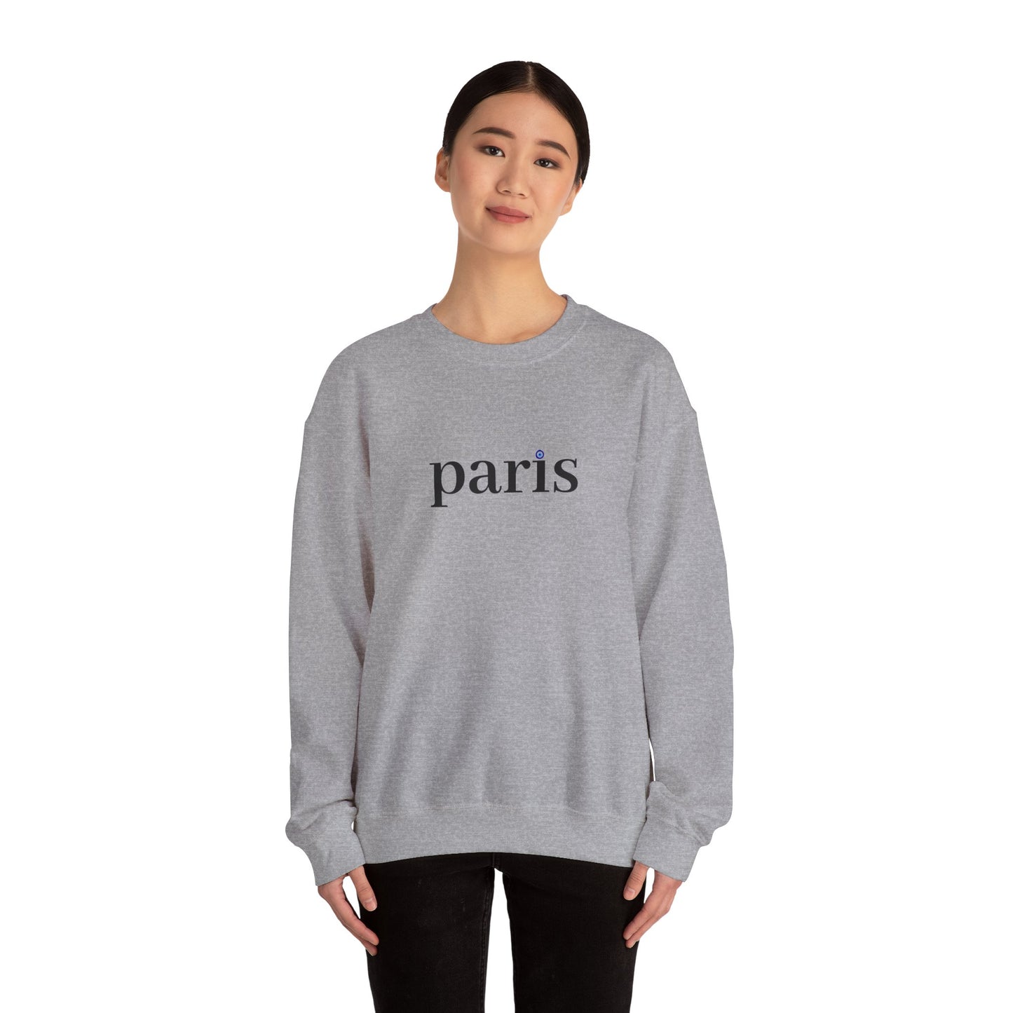 Unisex Heavy Blend™ Crewneck Sweatshirt - Paris with Meaningful Sign