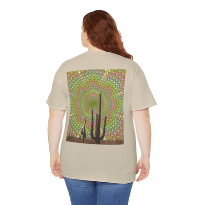 Trippy Western Art with Optical Illusion Cactus - Unisex Garment-DyedTrippy Tee