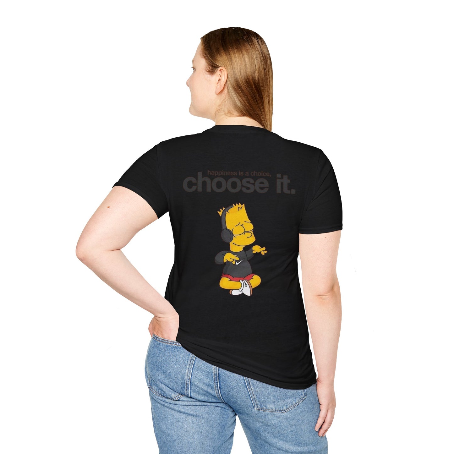 Stylish Unisex T-Shirt — "Choose It" Meditation Bart Graphic Tee