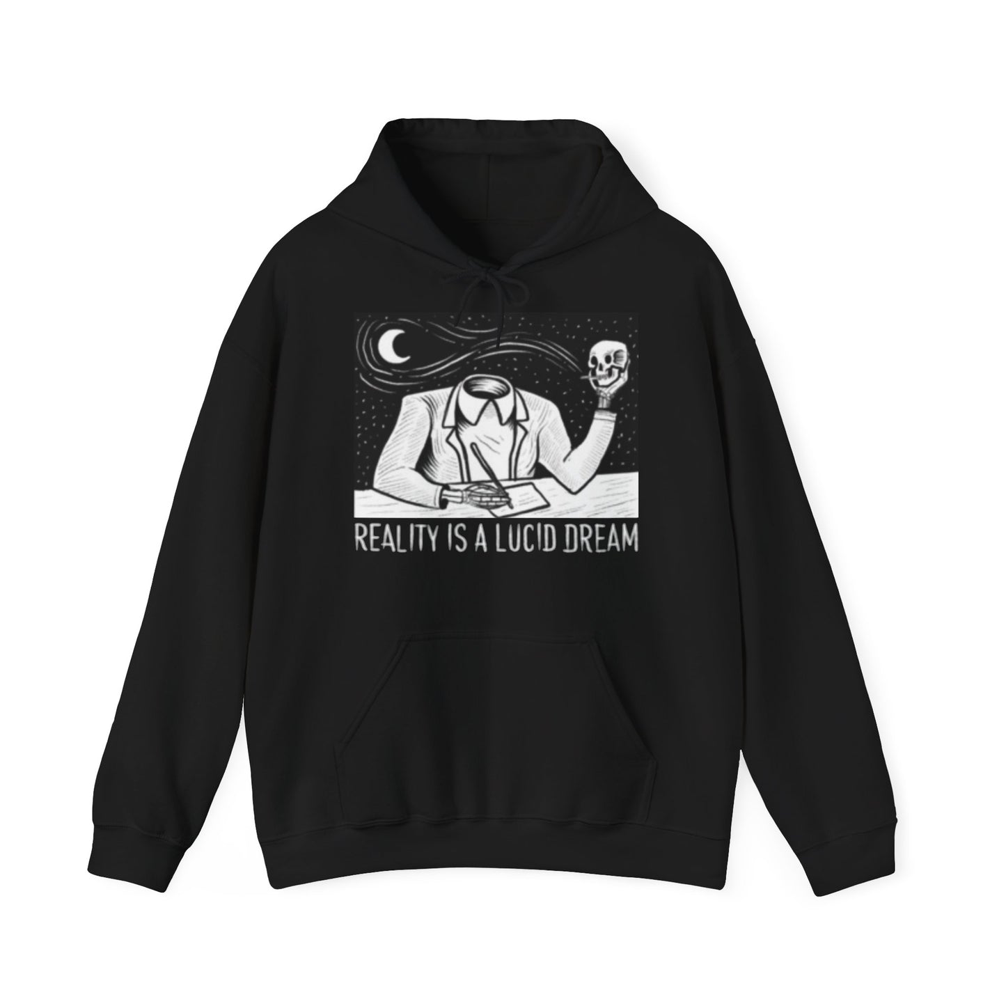 Lucid Dream Unisex Hoodie — Surreal Skull Graphic Design