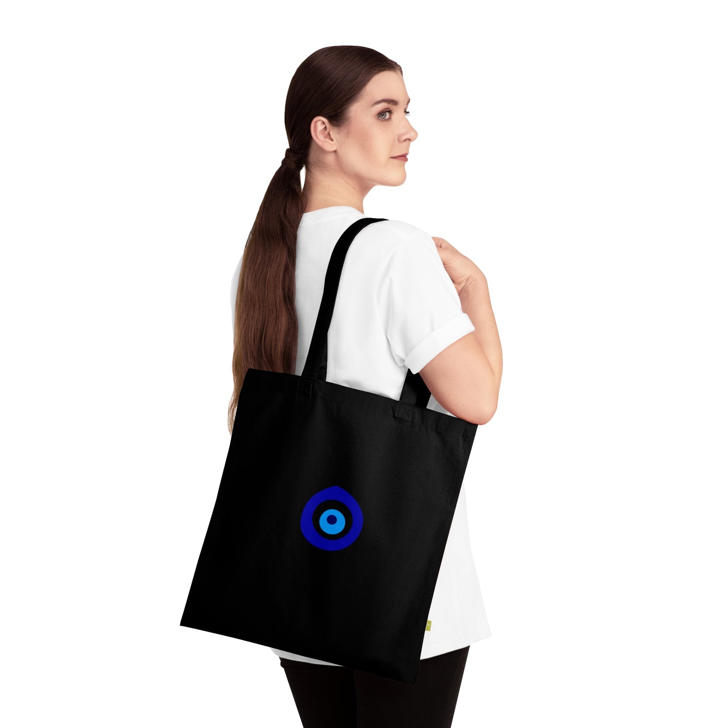 Eco-Friendly Organic Cotton Tote Bag - Meaningful Evil Eye for Everyday Use