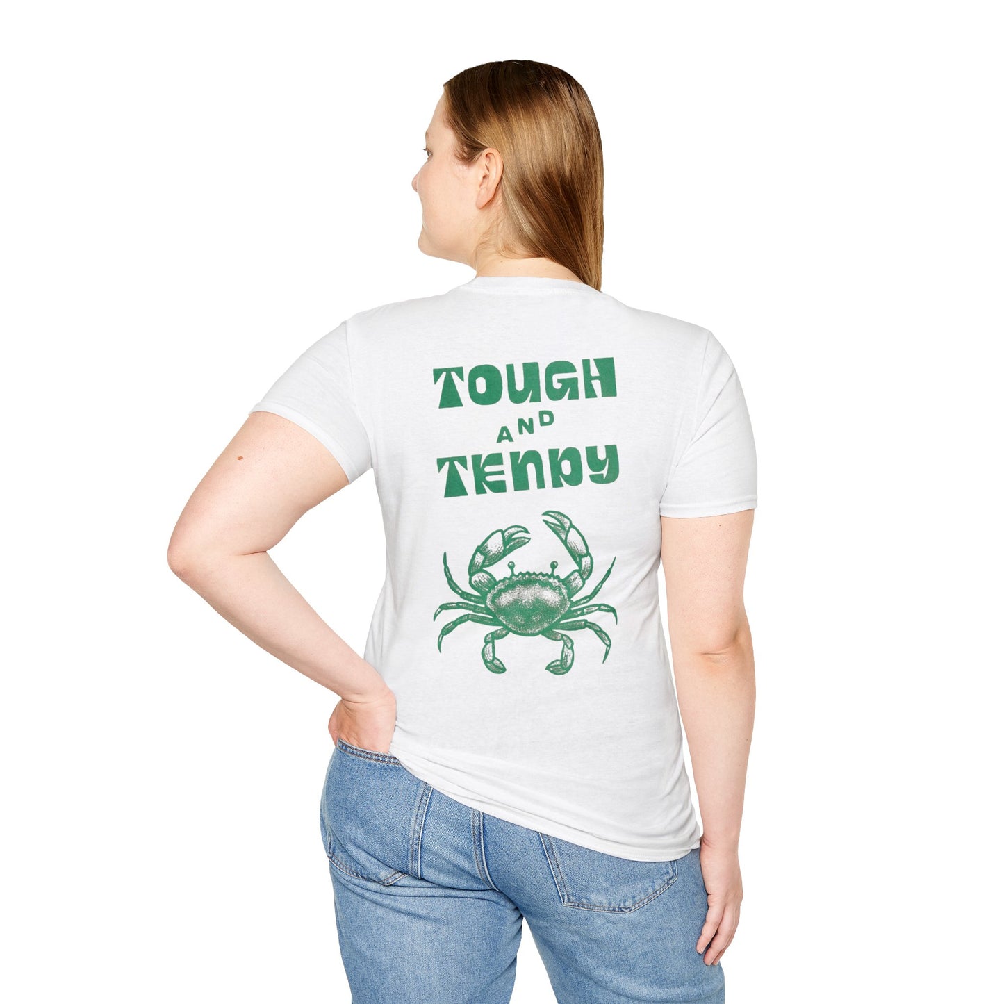 Unisex Fun T-Shirt — 'Tough and Tendy' Crab Graphic Design Tee