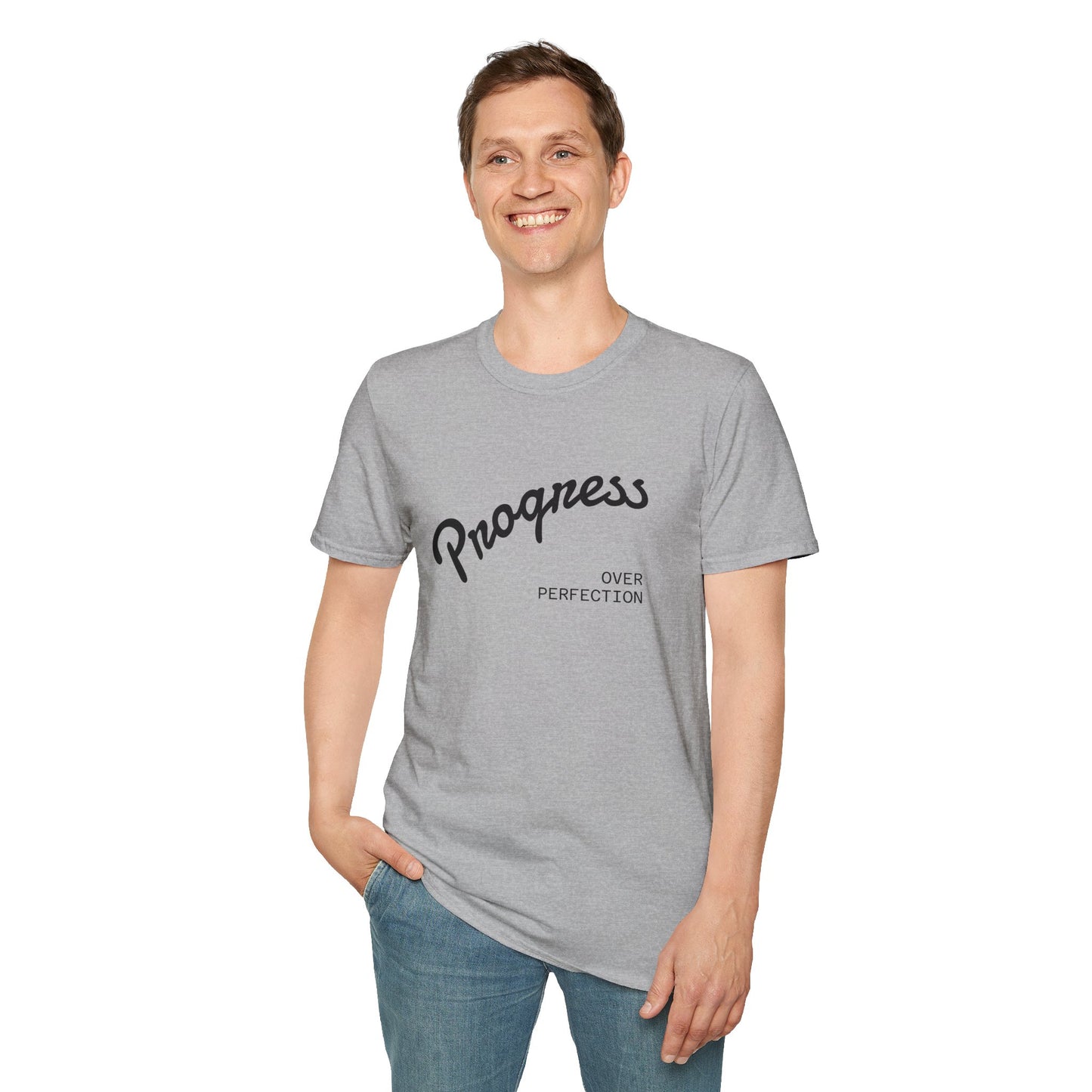 Motivational Tee: Progress Over Perfection Unisex T-Shirt