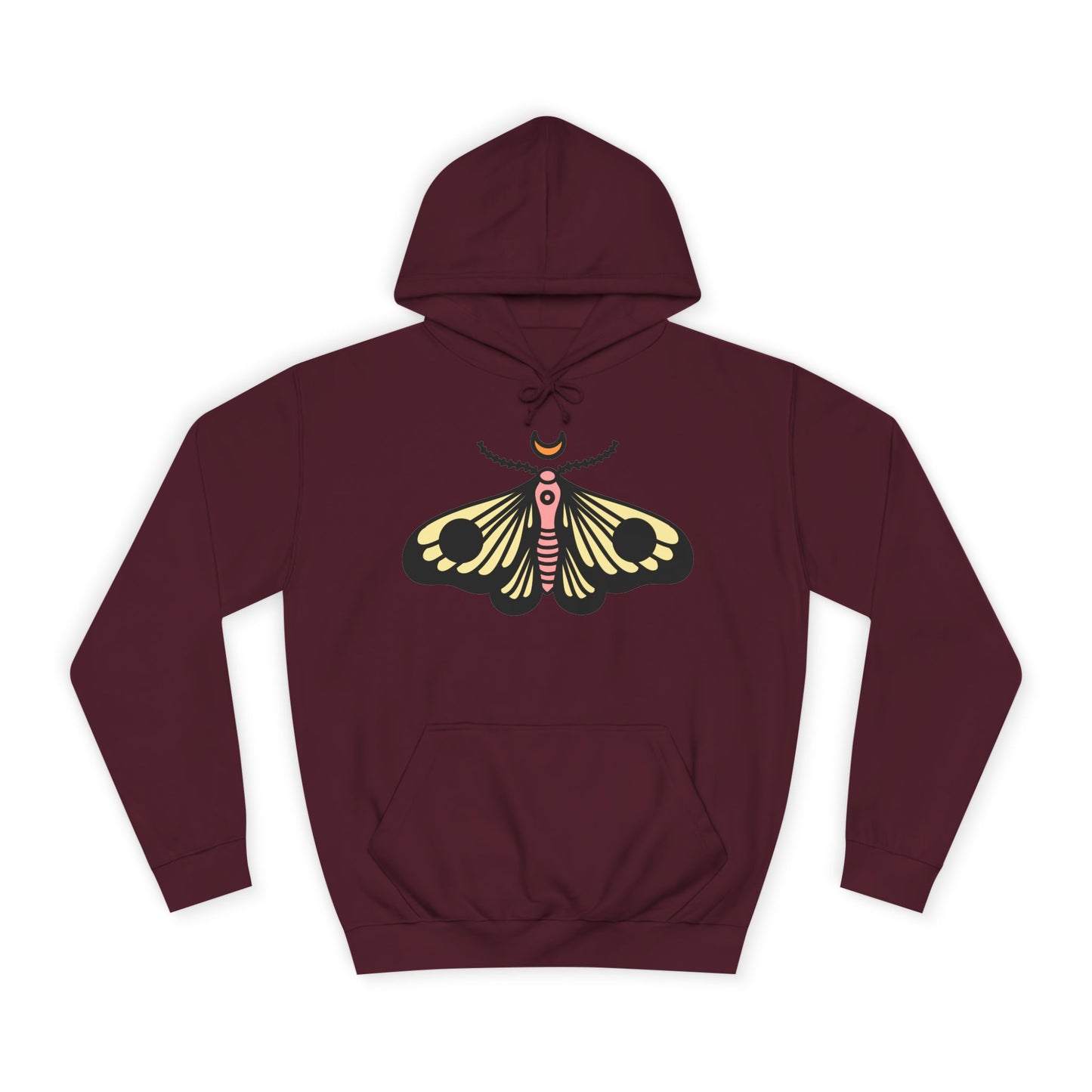 Unisex College Hoodie - Deal with it! - Minimalist Butterfly