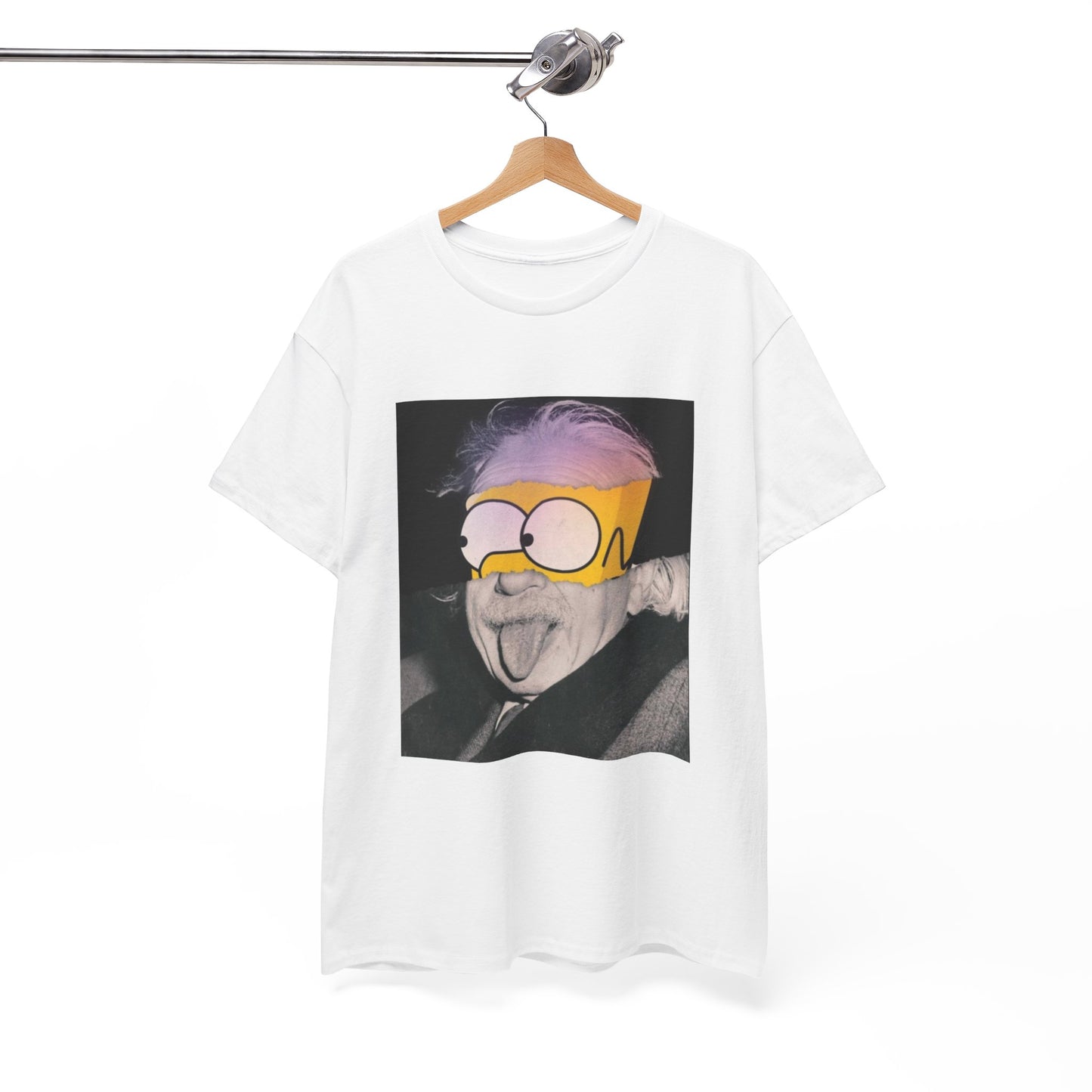 "Smart Meets Stupid" – Pop Culture Mashup Art Print  (Einstein x Bart Simpson)