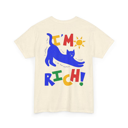 Rick in Confidence Unisex Tee - Cute Rich Cat Design