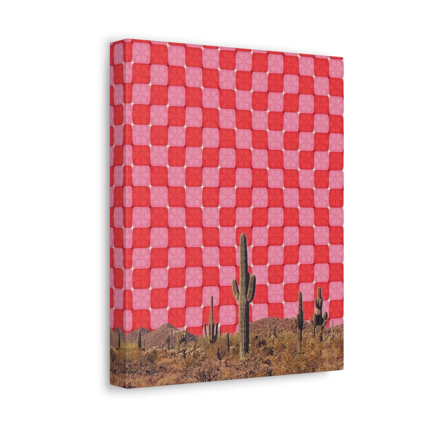 Stretched Canvas with Southwest Surrealism Art – Modern Desert Decor