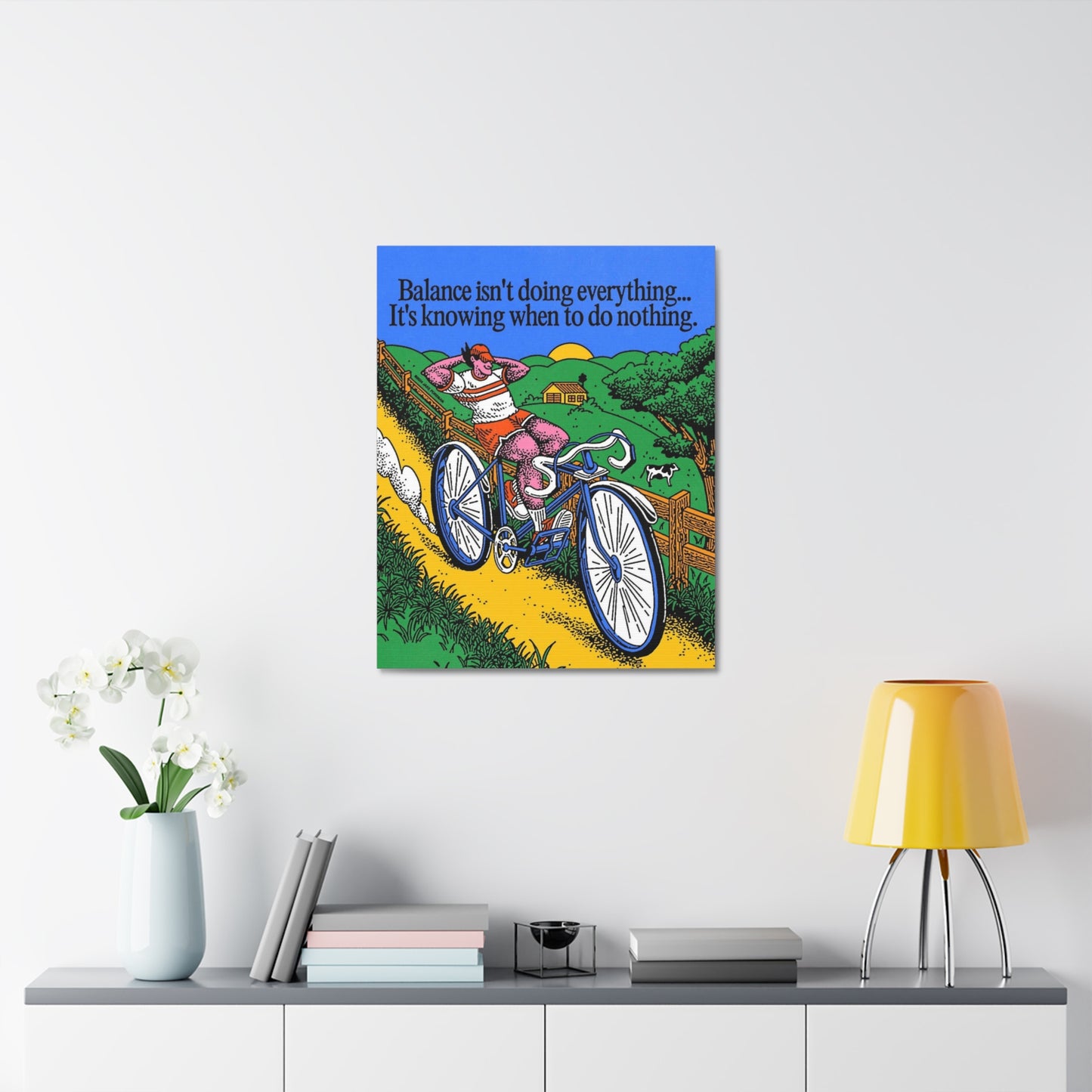Stretched Canvas with Unique & Meaningful Cycle - Balance isn't everything.