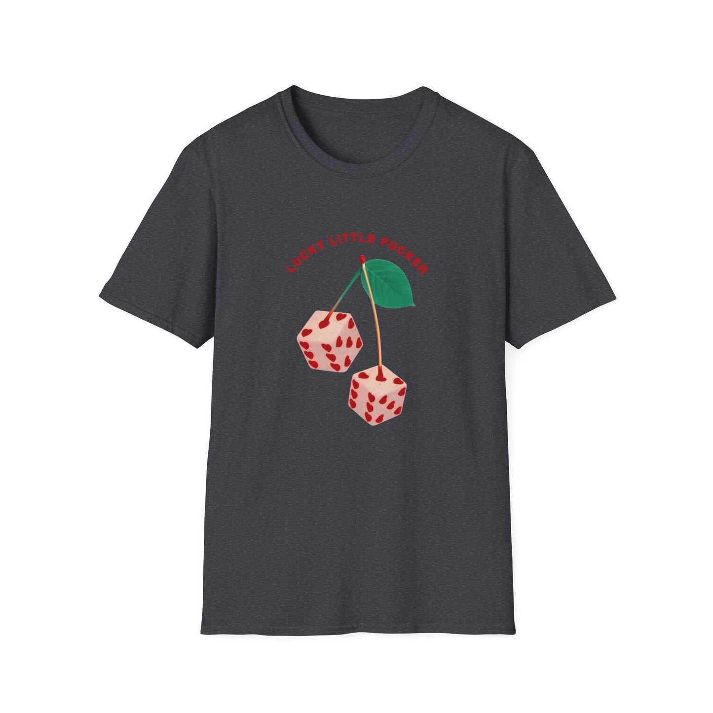 Funny Unisex Softstyle T-Shirt - Lucky Little Fucker Design