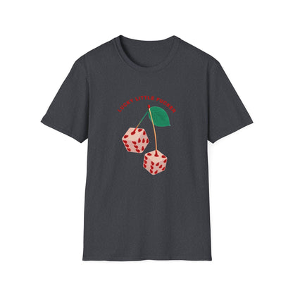 Funny Unisex Softstyle T-Shirt - Lucky Little Fucker Design