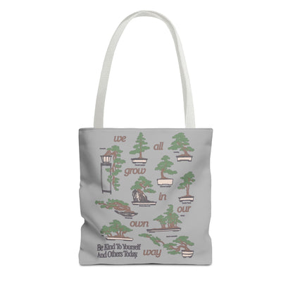 Cute & Minimalist Glass Design Tote Bag - Be Kind to Yourself and Others.